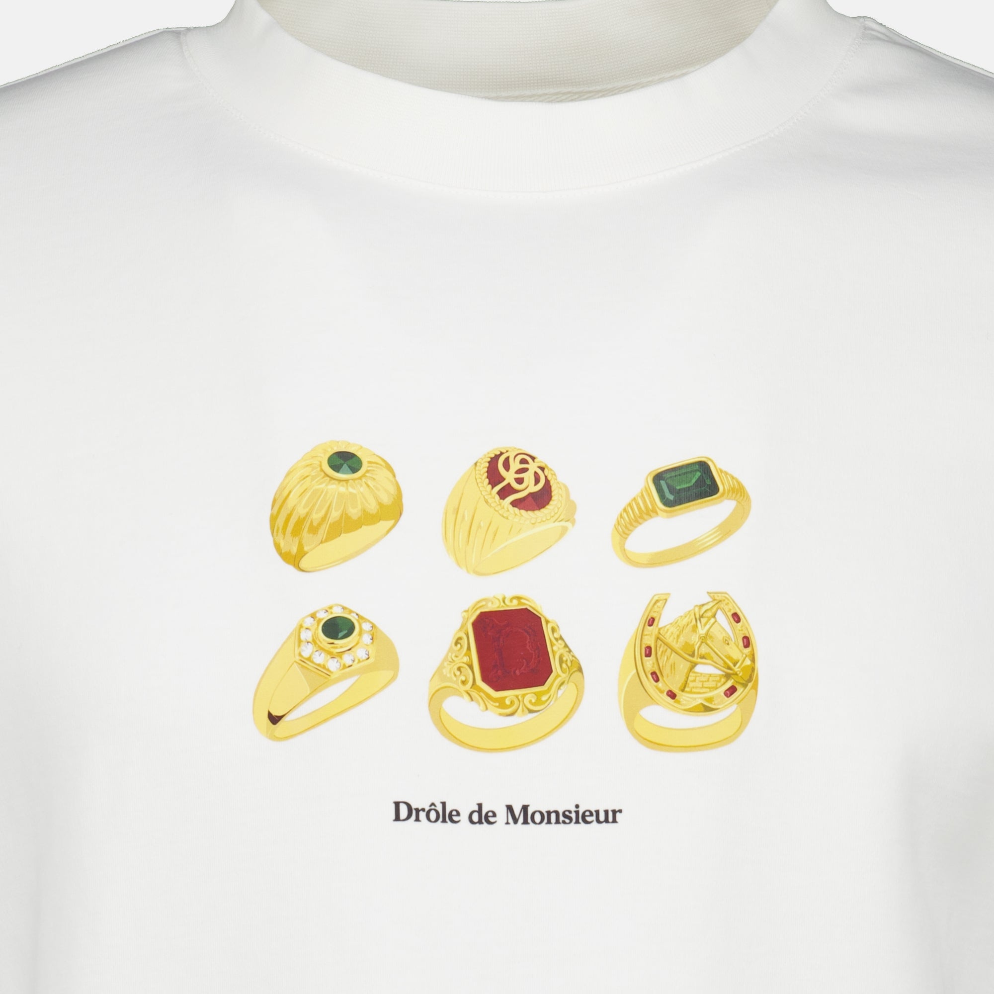 T-shirts リングホワイトTシャツ Drole De Monsieur Blanc Homme