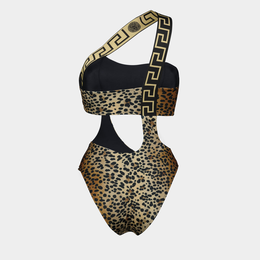Beachwear Maillot de bain léopard Versace Marron Femme