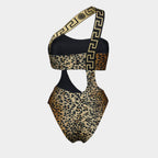 Beachwear Maillot de bain léopard Versace Marron Femme