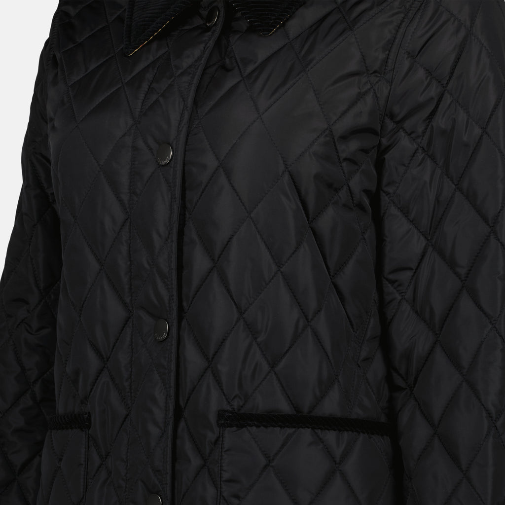 Vestes Dorset Quilted Nylon Jacket Burberry Noir Femme