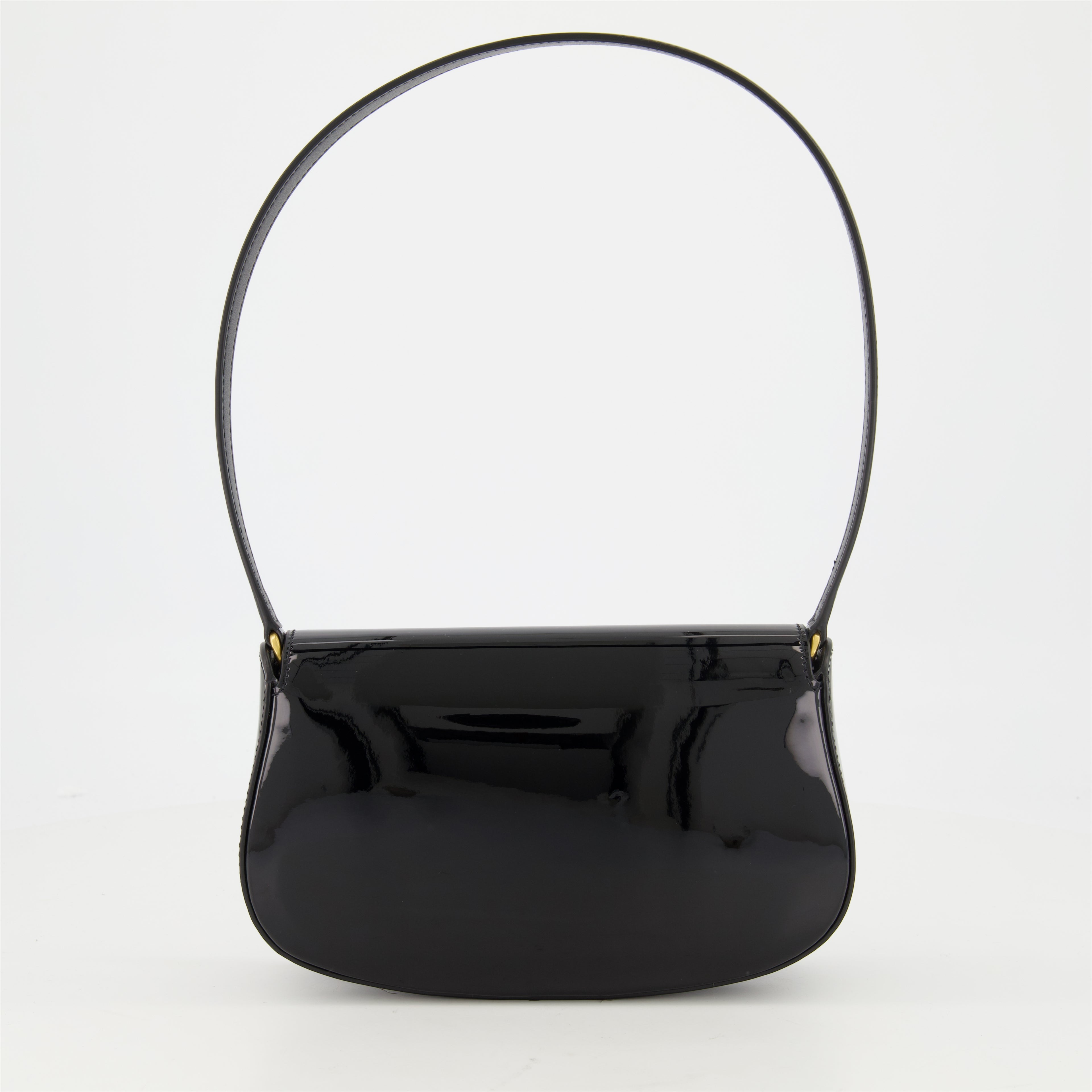Sacs à main et épaule Mini Sac Voltaire en cuir verni Saint Laurent Noir Femme