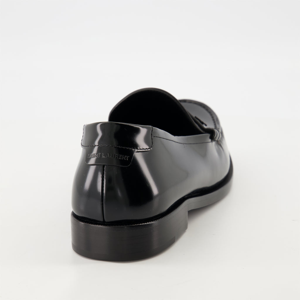 Mocassins Mocassins en cuir verni Saint Laurent Noir Homme