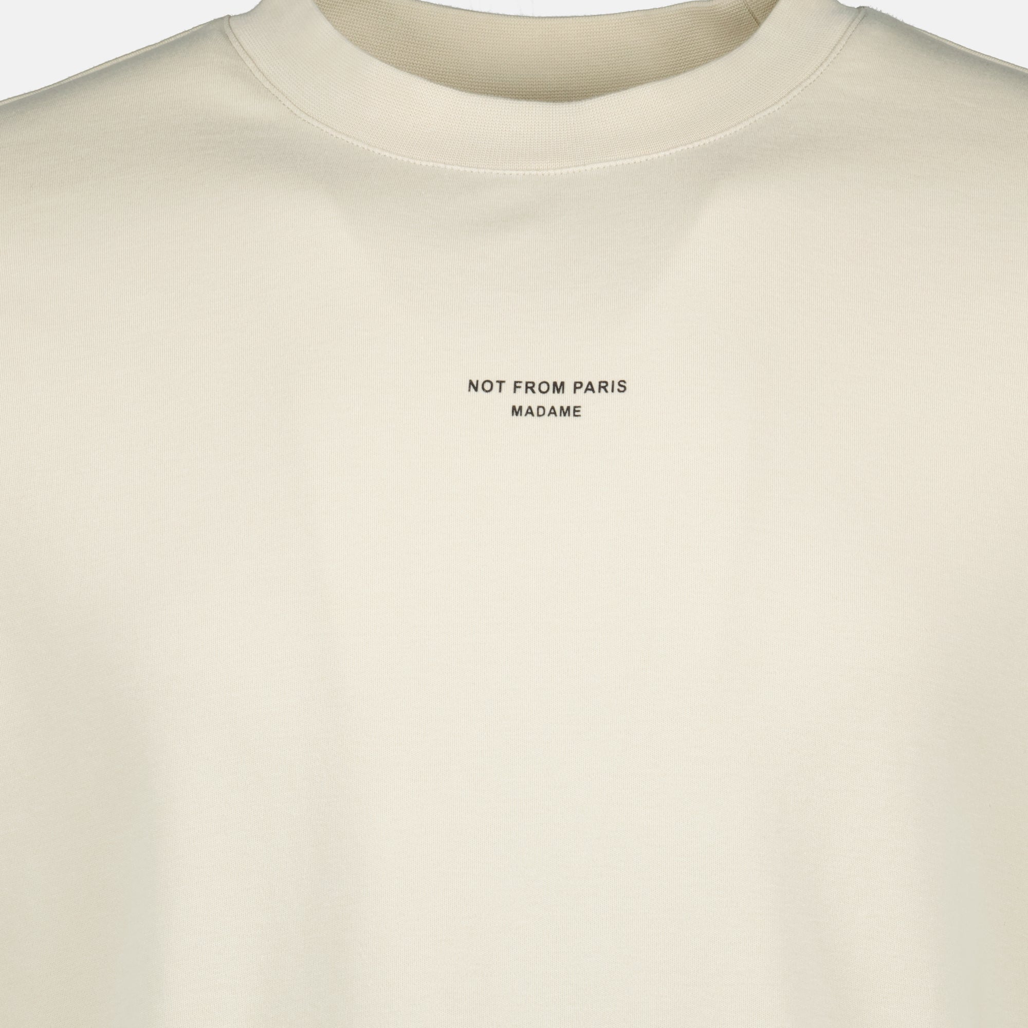 Immagine della T-shirt Slogan Classico beige del marchio Drole De Monsieur per uomo - Stagione Primavera-Estate 2026 - Vista Dettagliata_2