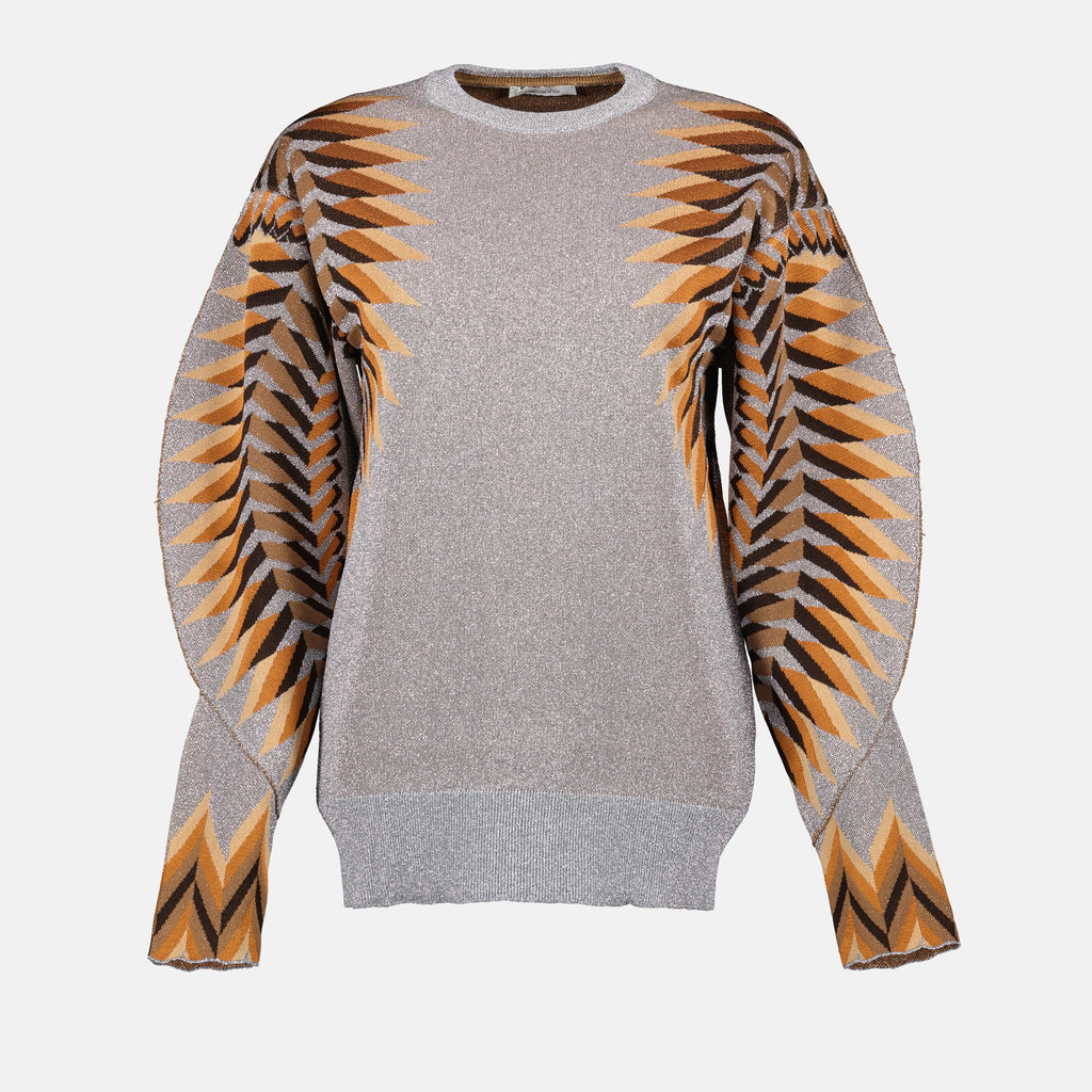 Malhas Sweater em Lurex Rabanne Prata Mulheres
