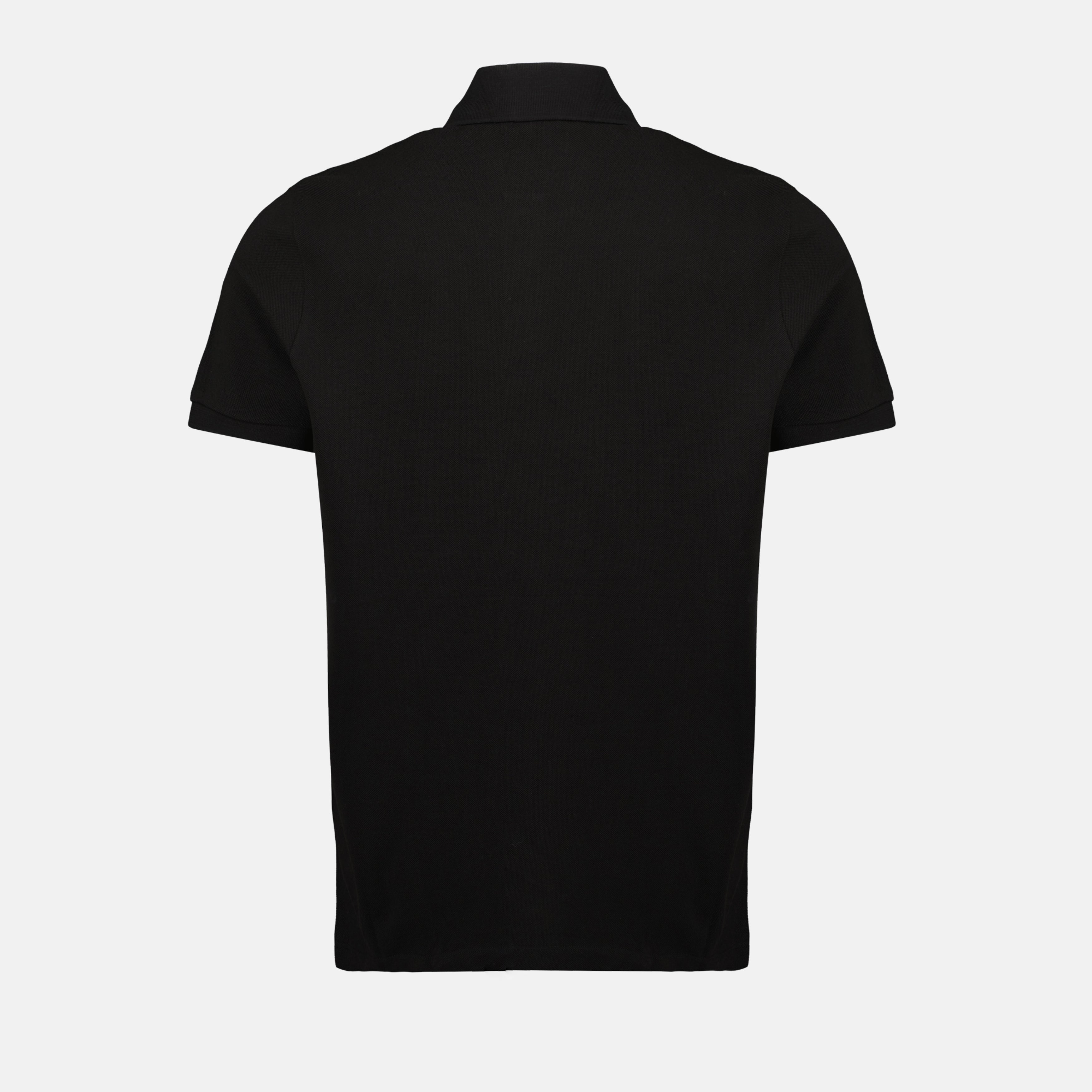 Polos Polo noir à manches courtes Moncler Noir Homme