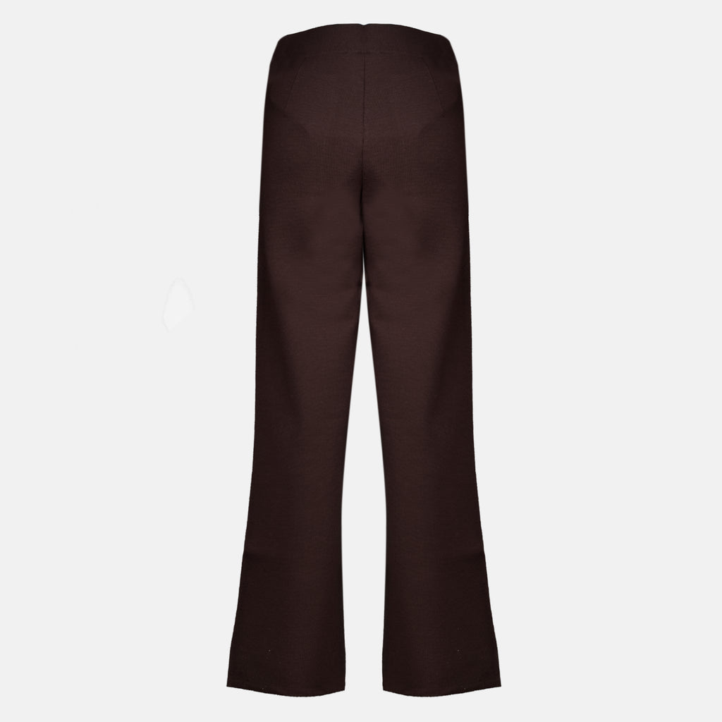 Pantalons Pantalones de Lana Marrón Max Mara Marron Femme