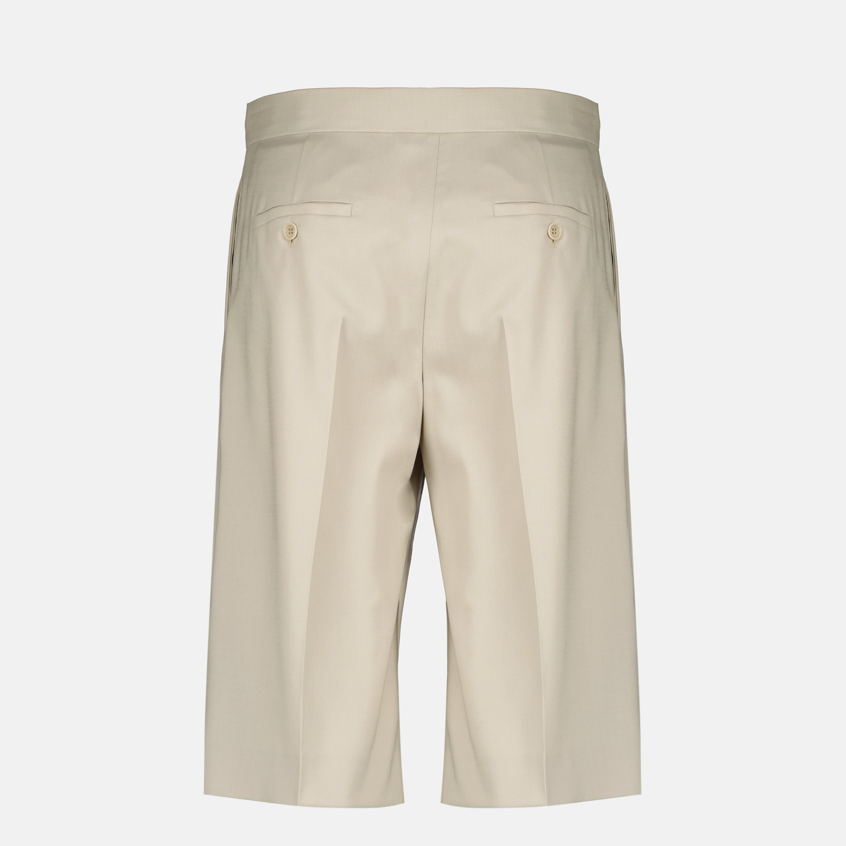 Bild der beige Woll-Bermuda der Marke Max Mara für Damen - Frühjahr/Sommer 2026 - Rückansicht