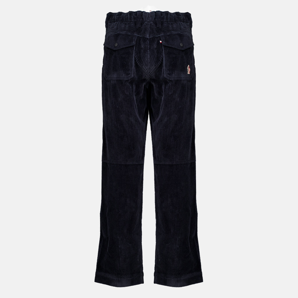Pantalons Pantalon bleu marine en velours côtelé Moncler Grenoble Bleu foncé Homme