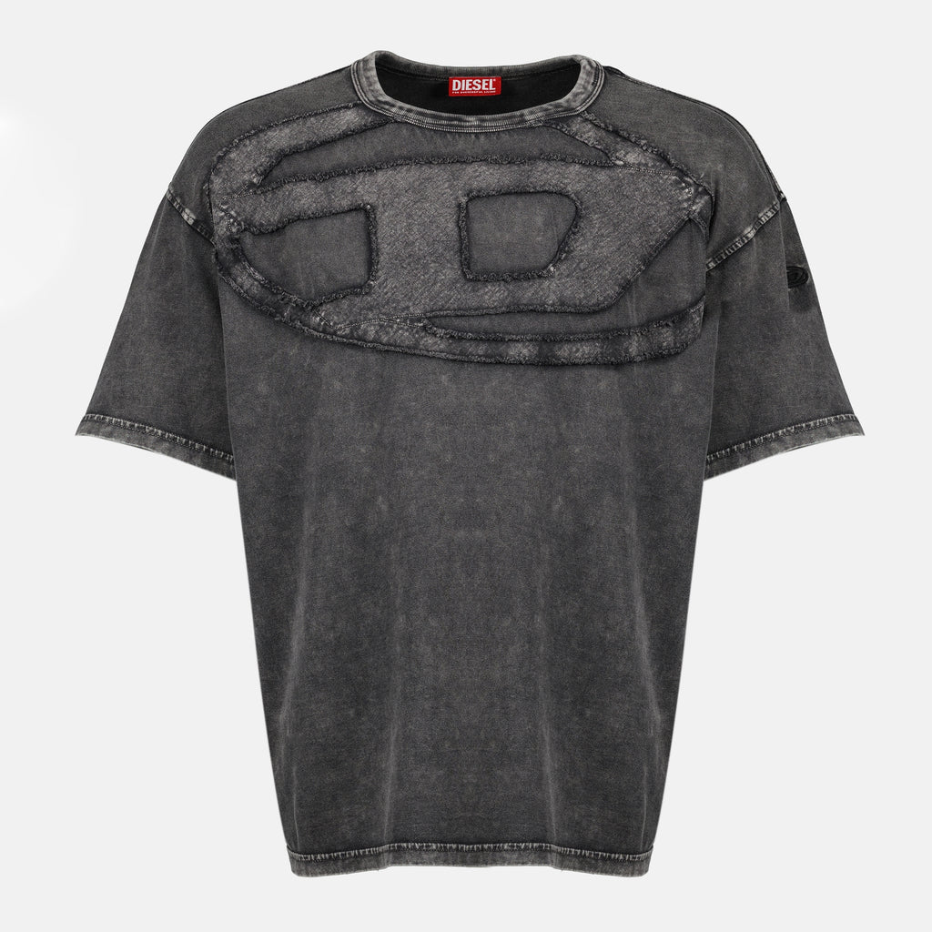Image de l'article T-shirt oversize T-Boxt-Den gris de la marque Diesel pour Homme - Saison Printemps-Été 2026 - Vue de Face