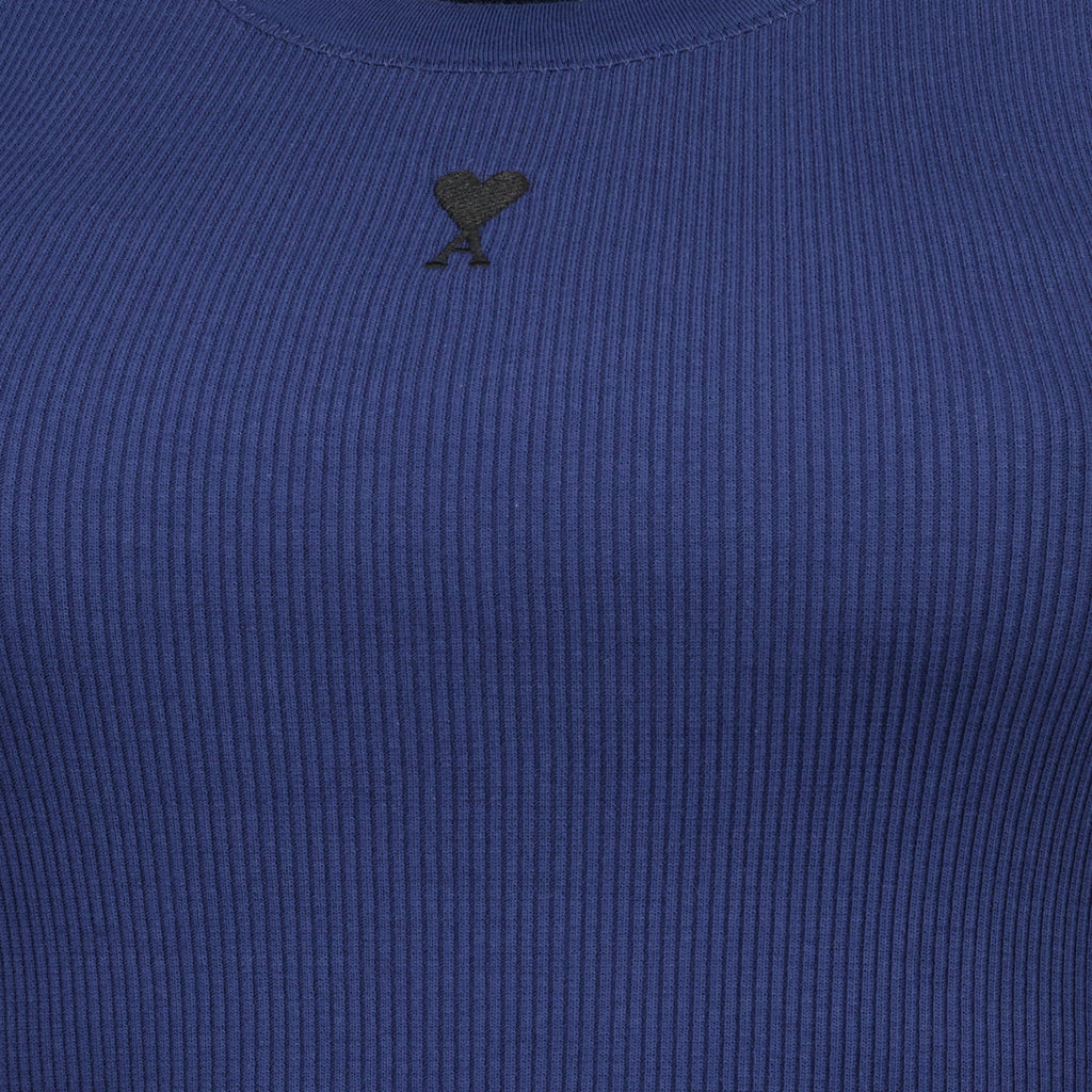 Image de l'article Débardeur Ami de coeur bleu marine de la marque Ami PARIS pour Femme - Saison Printemps-Été 2026 - Vue détaillée_1