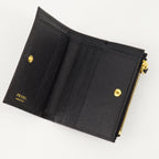 Small leather goods Portefeuille Saffiano Prada Black Femme