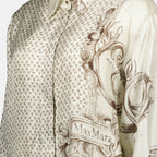 Immagine della camicia lunga stampata beige del marchio Max Mara per donna - Stagione Primavera-Estate 2026 - Vista Dettagliata_1