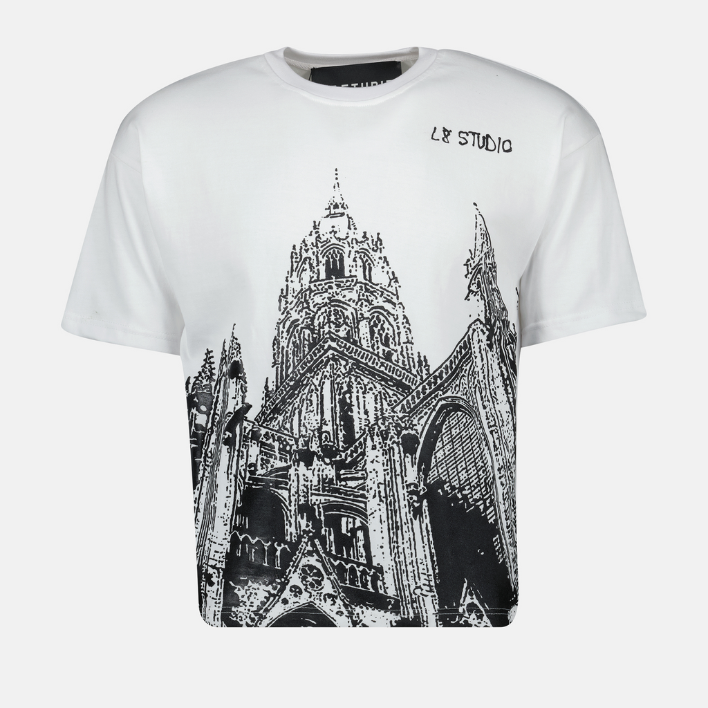 T-shirts T-shirt Cathédrale L8 Studio Blanc Homme