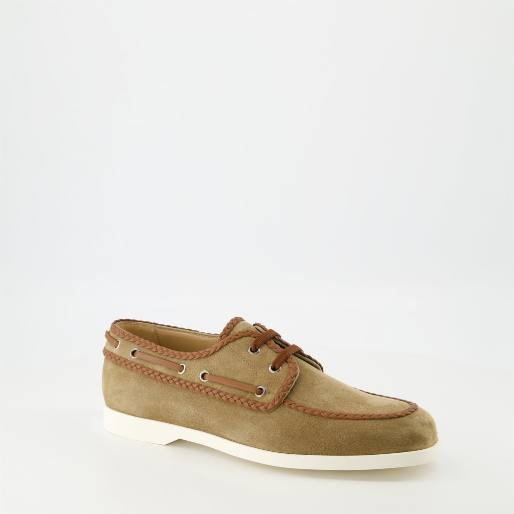 포멀 슈즈 보트 슈즈 Valentino Garavani 카키색 옷감 Homme