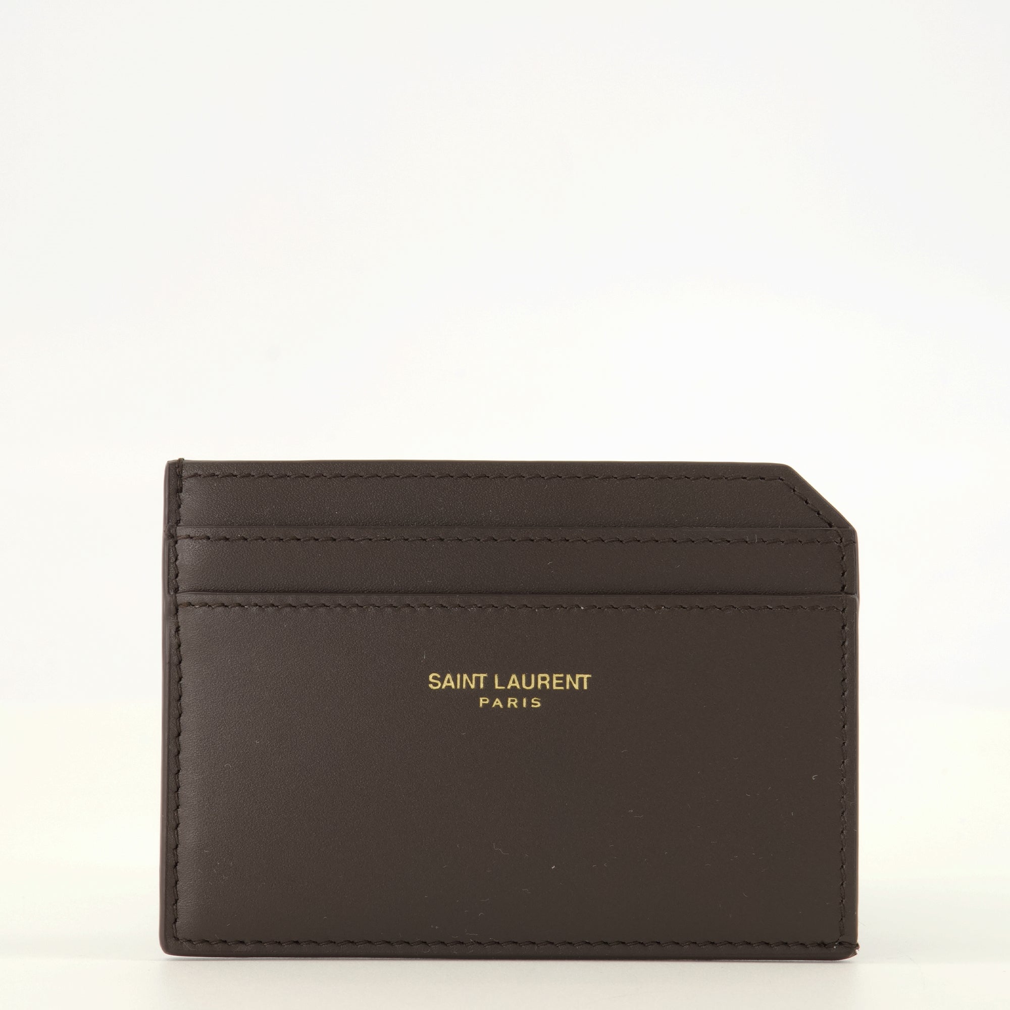 Petite maroquinerie Brauner Lederkartenhalter Saint Laurent Paris Saint Laurent Marron Homme