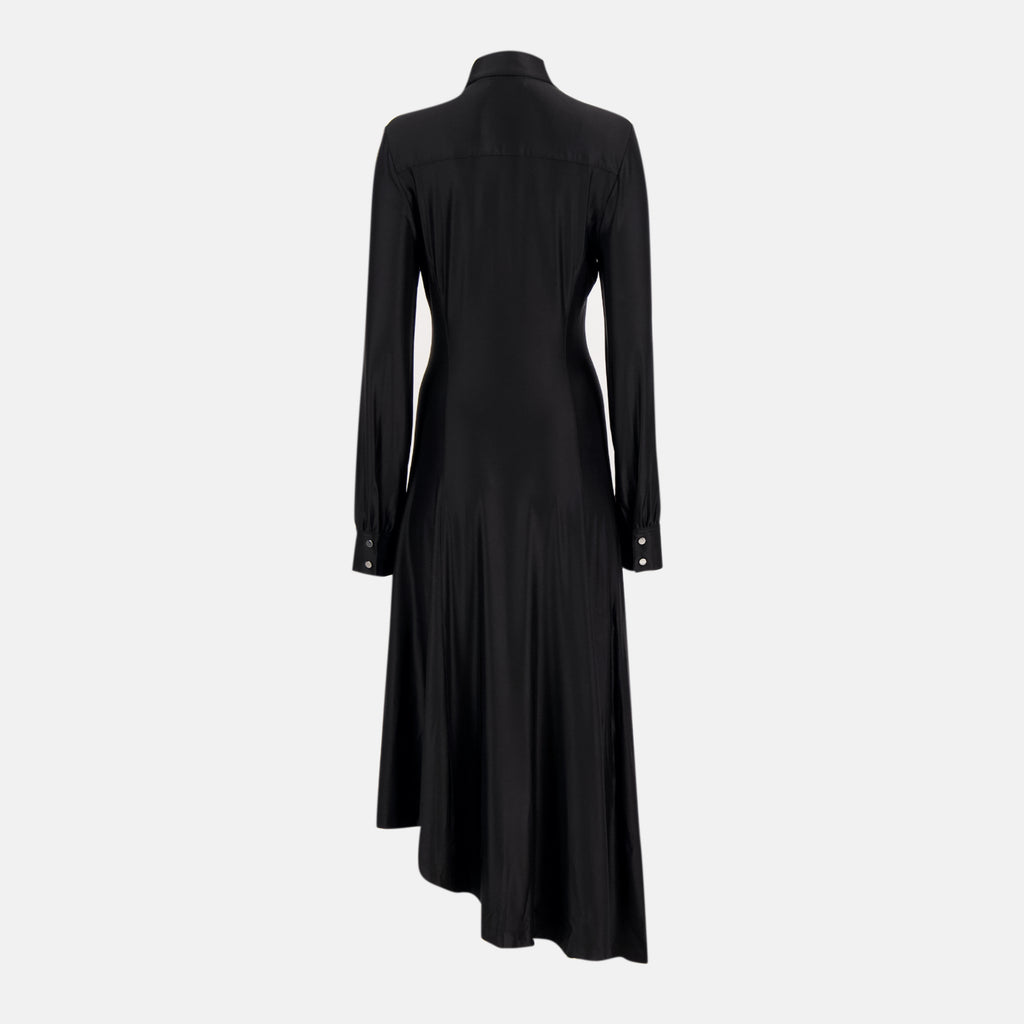 Image de l'article Robe longue drapée noir de la marque Rabanne pour Femme - Saison Automne-Hiver 2025 - Vue de Dos