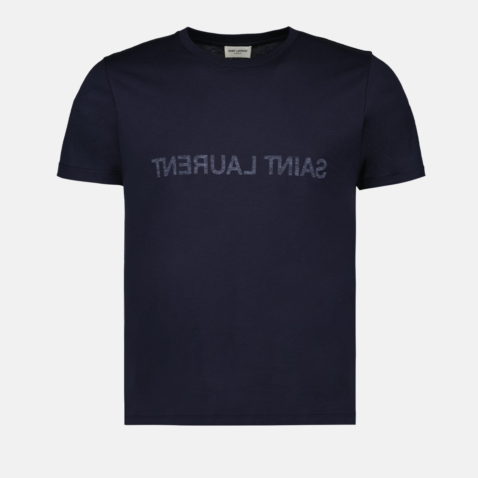 T-shirts T-shirt à logo inversé Saint Laurent Bleu foncé Homme