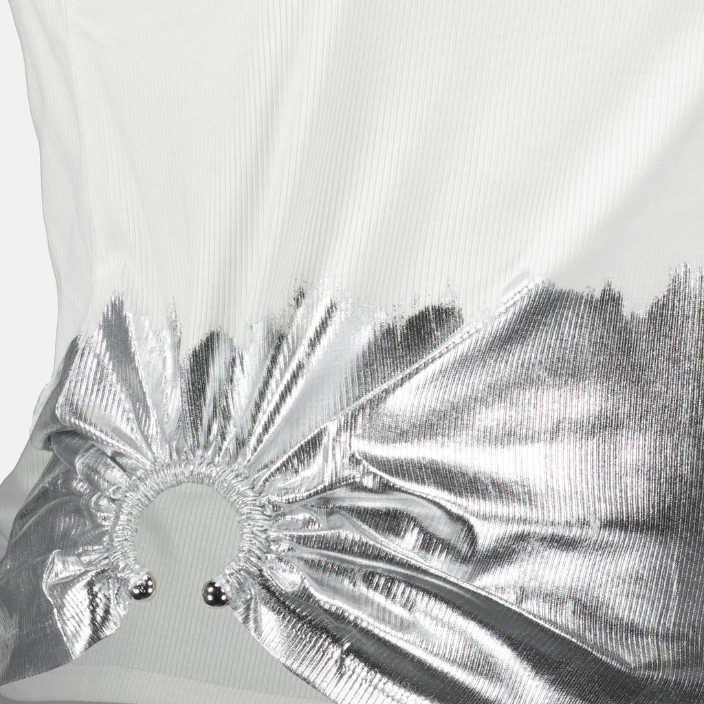 탑 피어싱 탑 Rabanne 하얀색 Femme