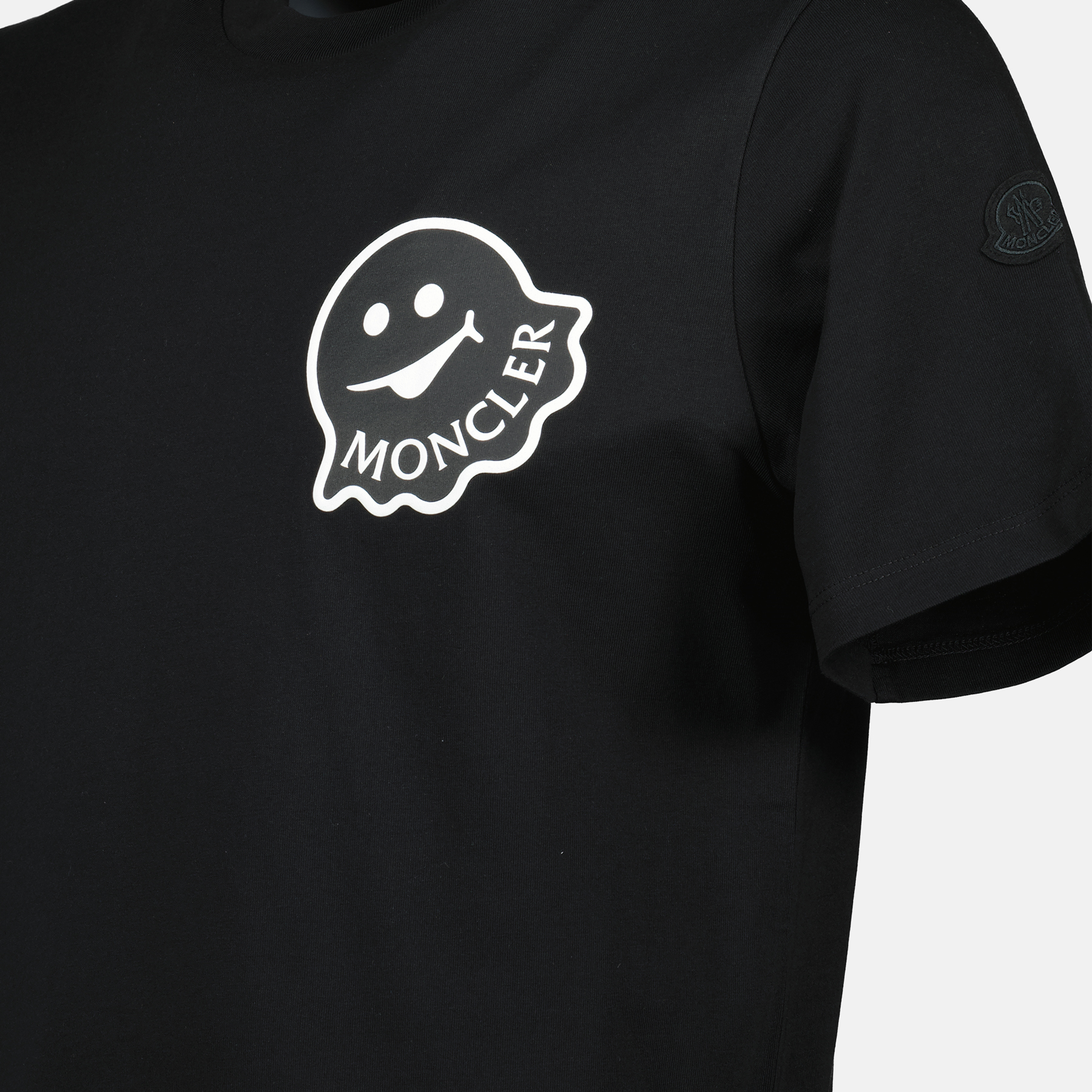 Camisetas T-shirt noir à logo Moncler Preto Homme