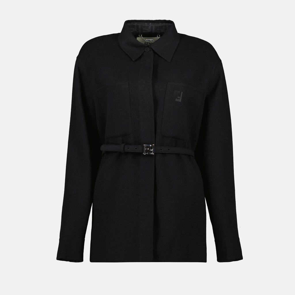 재킷 고투 울 재킷 Fendi 검은색 Femme