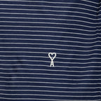 Imagen del artículo Camiseta sin mangas de rayas azul marino de la marca Ami PARIS para Hombre - Temporada Primavera-Verano 2026 - Vista Detallada 1