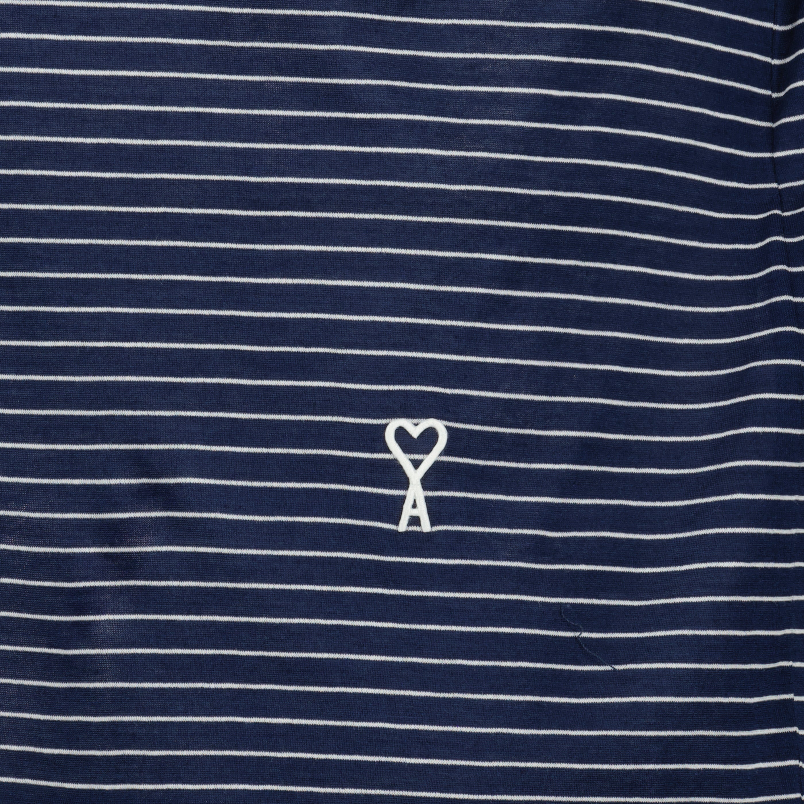Image de l'article Débardeur à rayures bleu marine en coton de la marque Ami PARIS pour Homme - Saison Printemps-Été 2026 - Vue détaillée_1