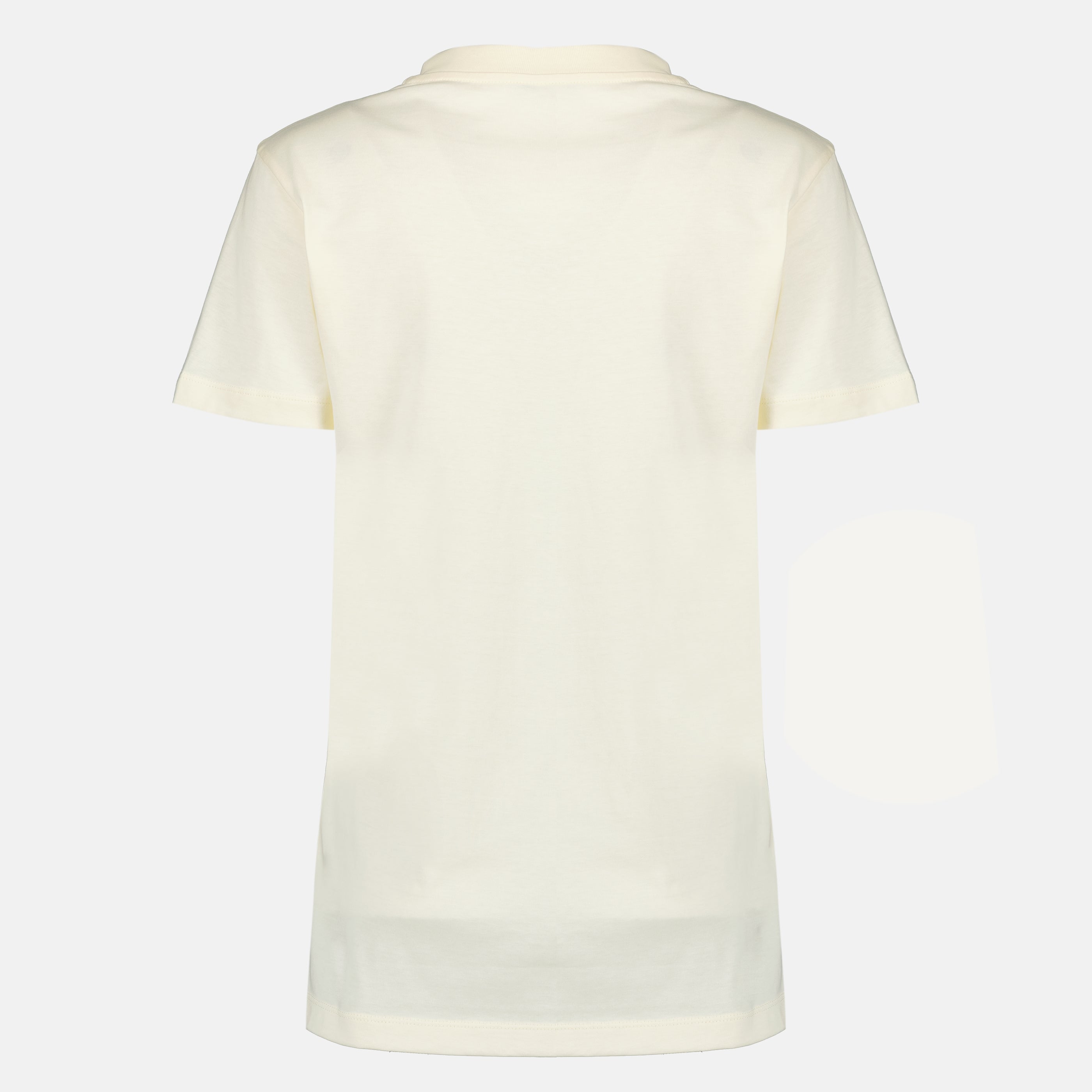 T-shirts Weißes Baumwoll-T-Shirt mit gesticktem Logo Moncler Blanc Femme