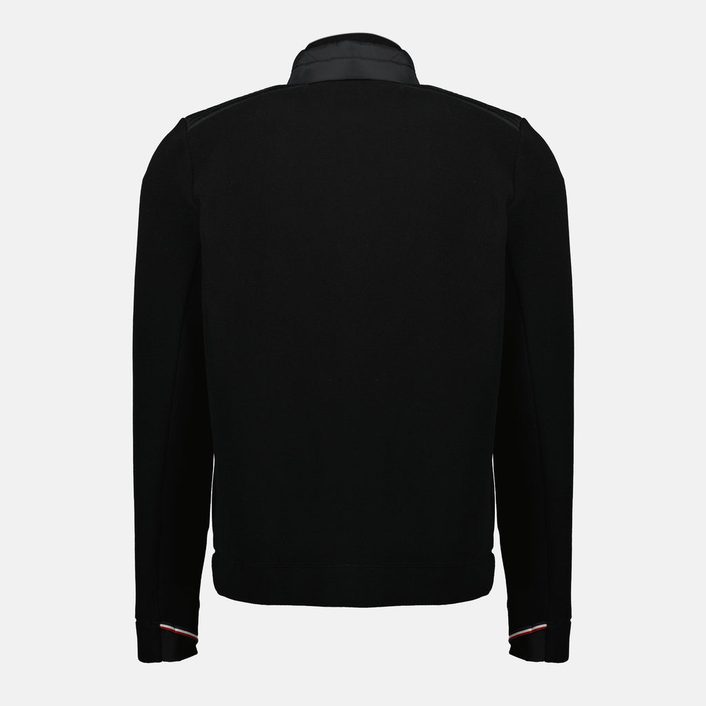 Moncler Grenoble 남성용 검은색 플리스 집업 스웨트셔츠 이미지 - 2025 가을-겨울 시즌 - 뒤쪽 보기