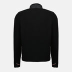 Moncler Grenoble 남성용 검은색 플리스 집업 스웨트셔츠 이미지 - 2025 가을-겨울 시즌 - 뒤쪽 보기