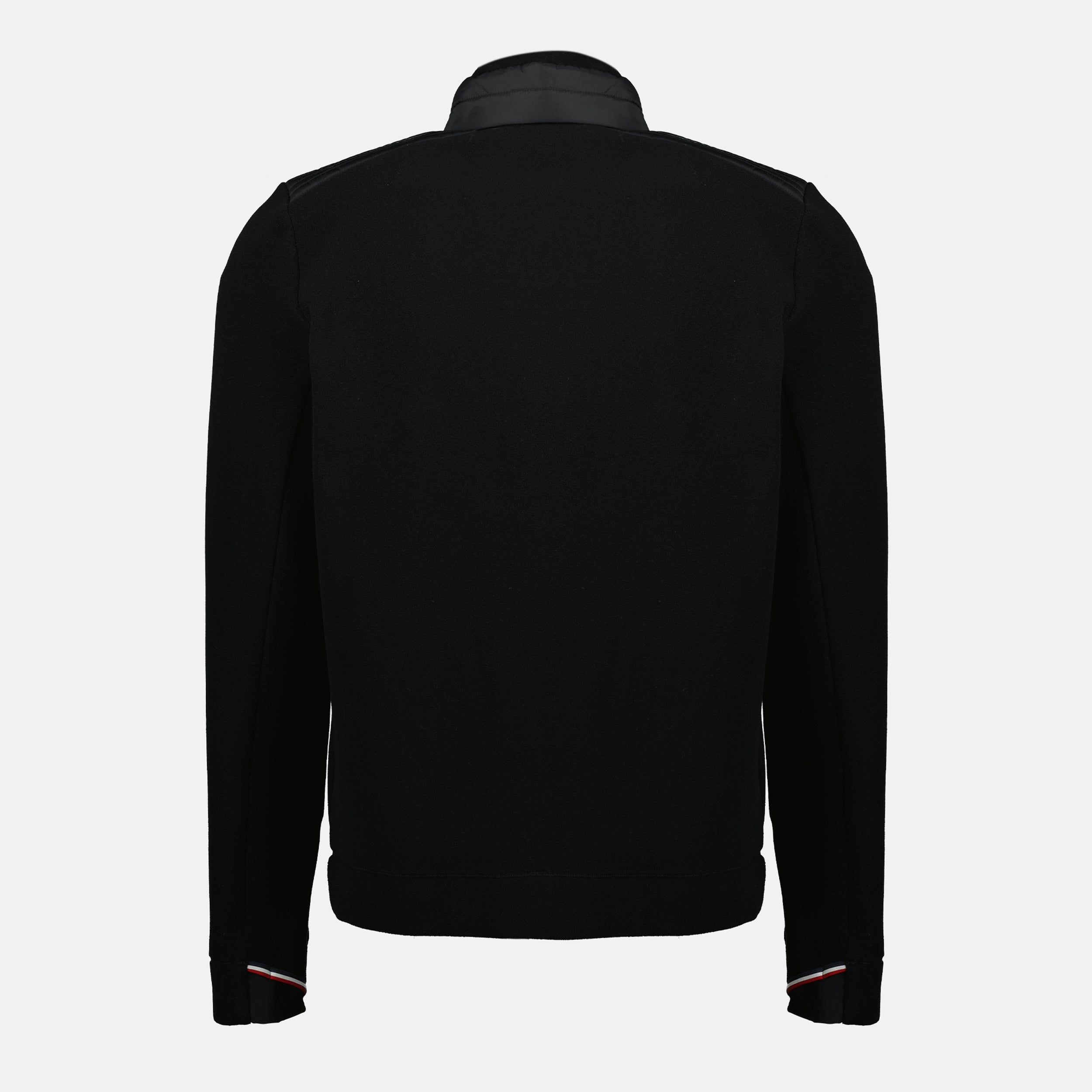 Moncler Grenoble 남성용 검은색 플리스 집업 스웨트셔츠 이미지 - 2025 가을-겨울 시즌 - 뒤쪽 보기