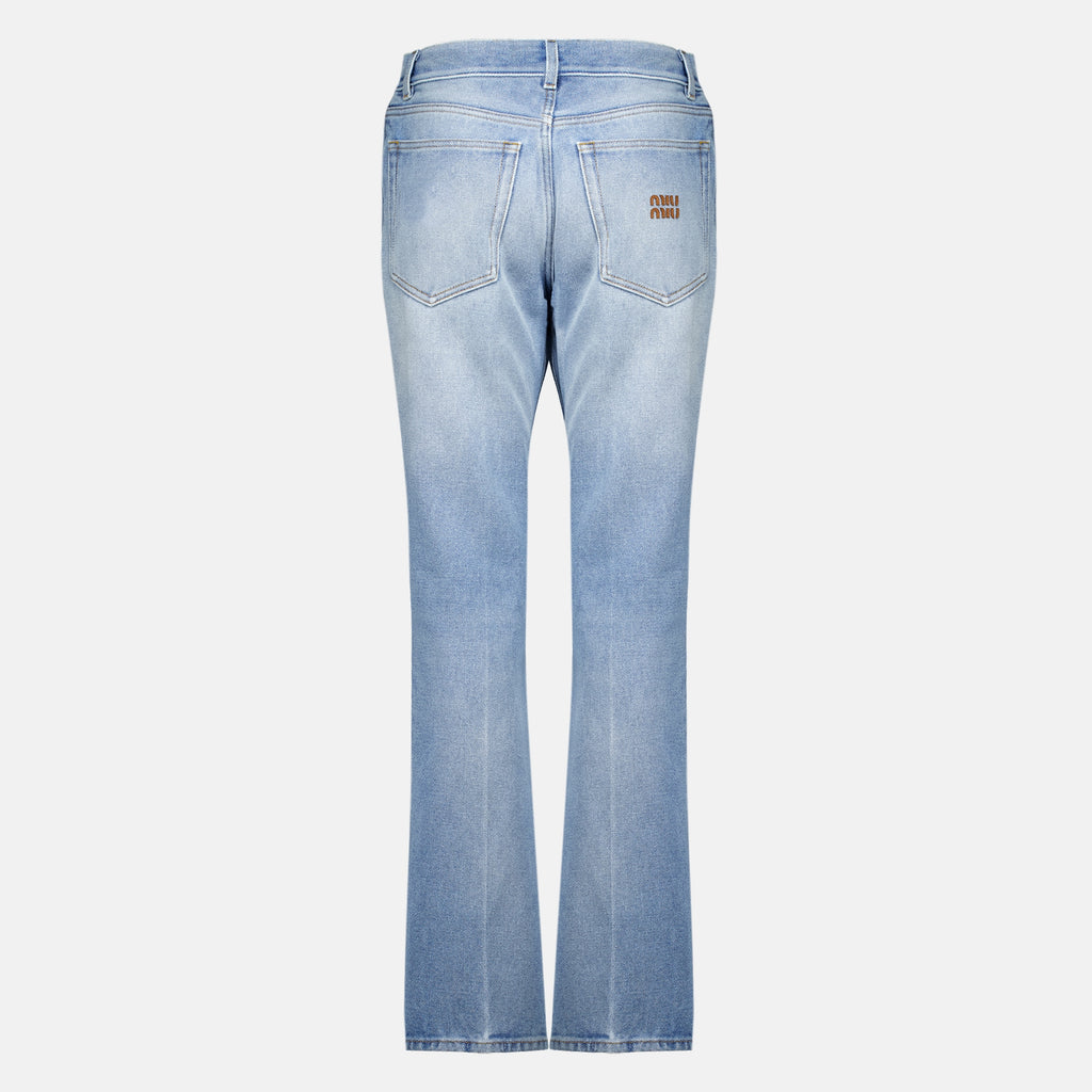 Pantalons Denims Azuis Miu Miu Bleu Femme