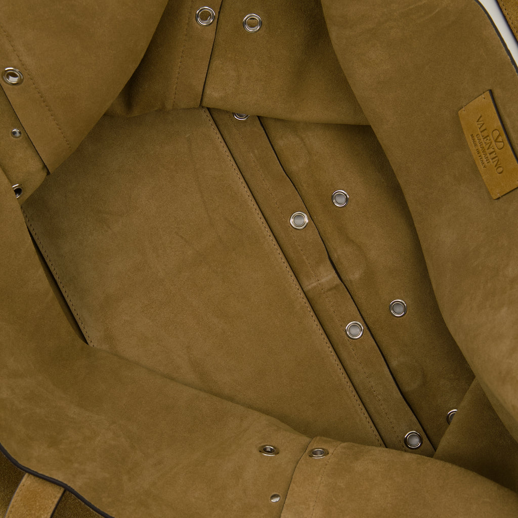 Sacs cabas Grand sac cabas Nellcôte en daim Valentino Garavani Beige Homme