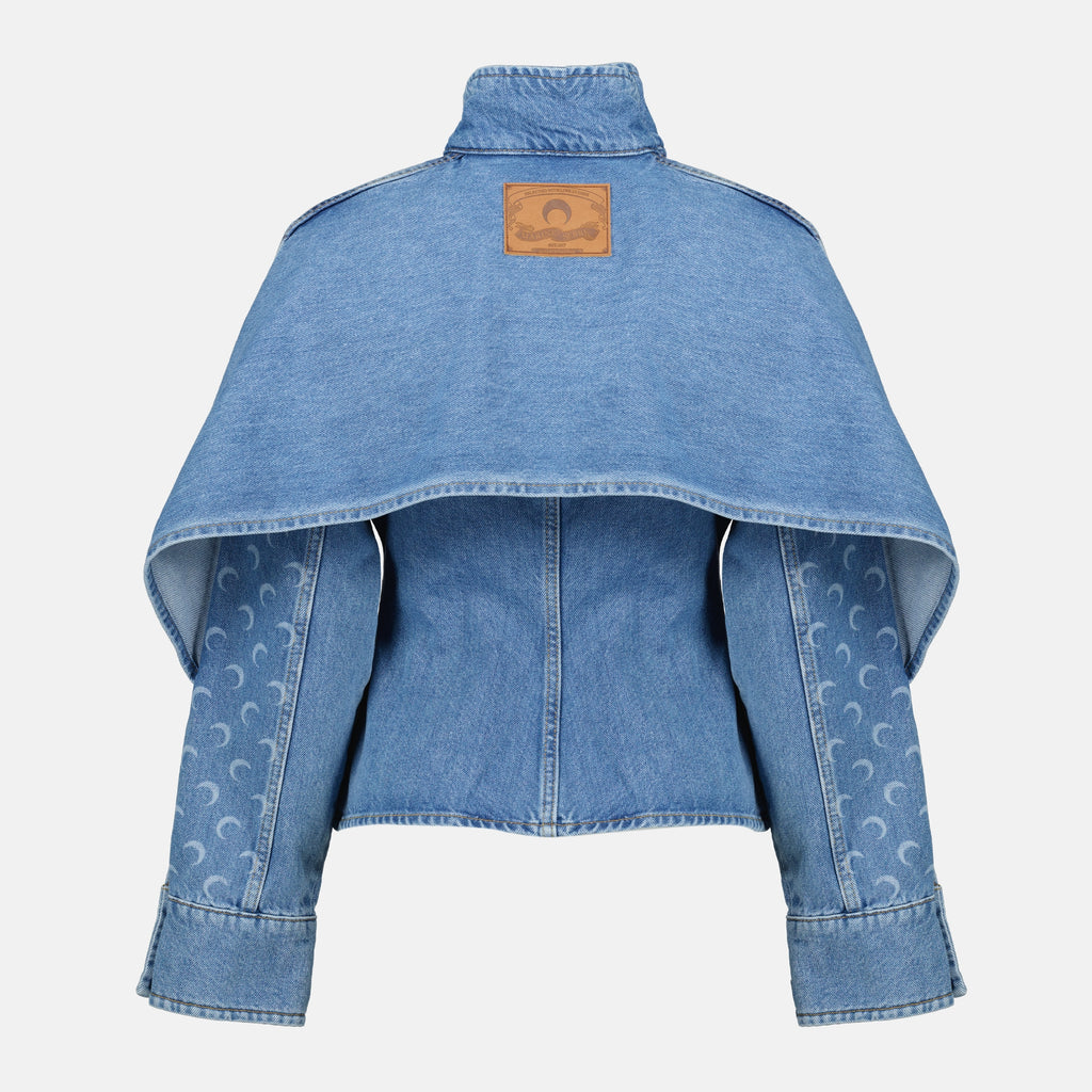 Immagine dell'articolo Giacca in Denim Moon Large di Marine Serre per Donna - Stagione Autunno-Inverno 2025 - Vista Posteriore
