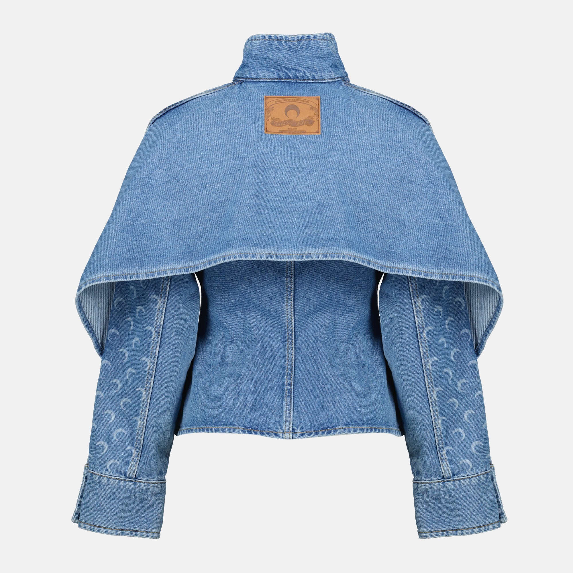Immagine dell'articolo Giacca in Denim Moon Large di Marine Serre per Donna - Stagione Autunno-Inverno 2025 - Vista Posteriore
