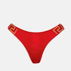 Moda praia Fundo de Bikini Greca Versace Vermelho Femme