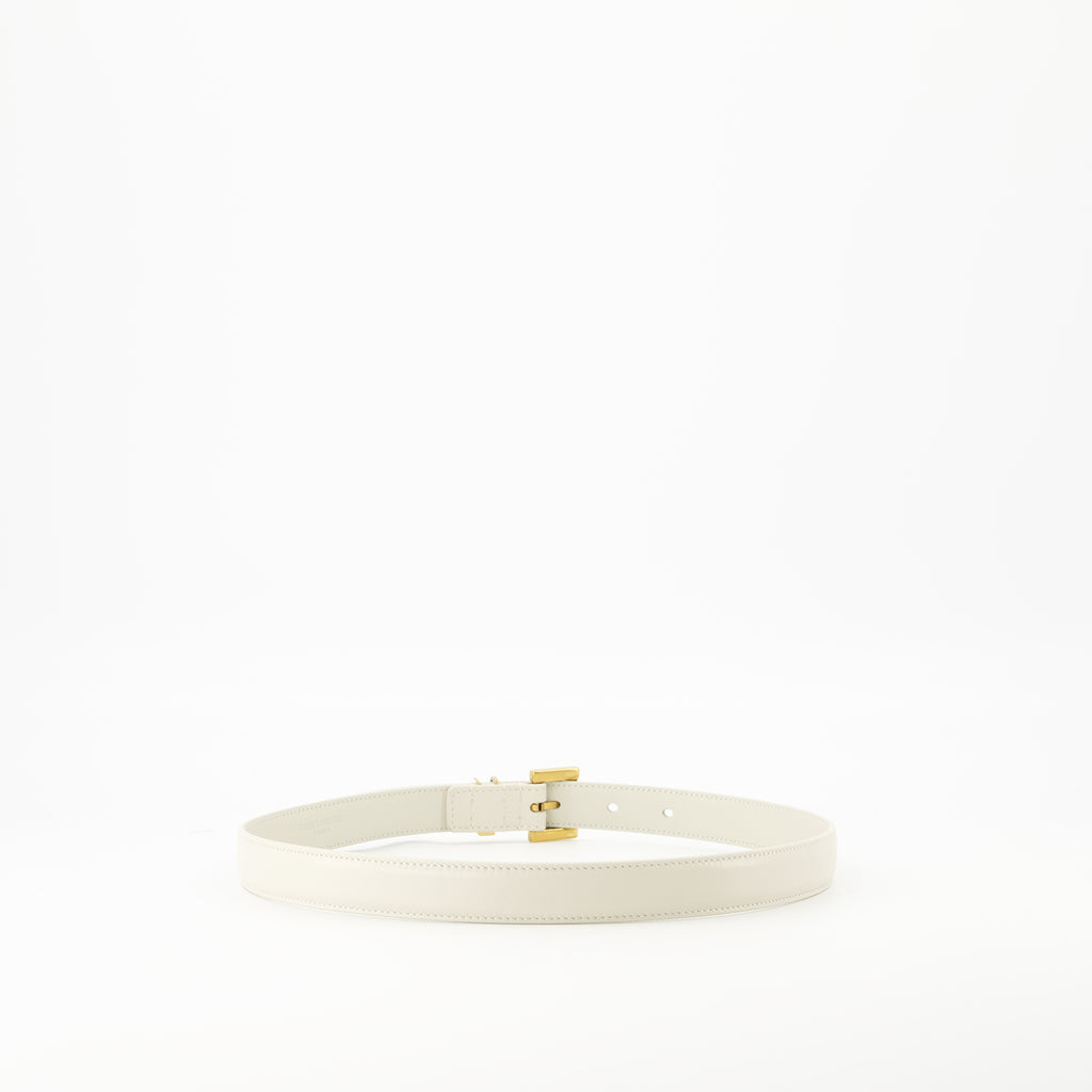 Ceintures Ceinture fine Cassandre Saint Laurent Blanc Femme