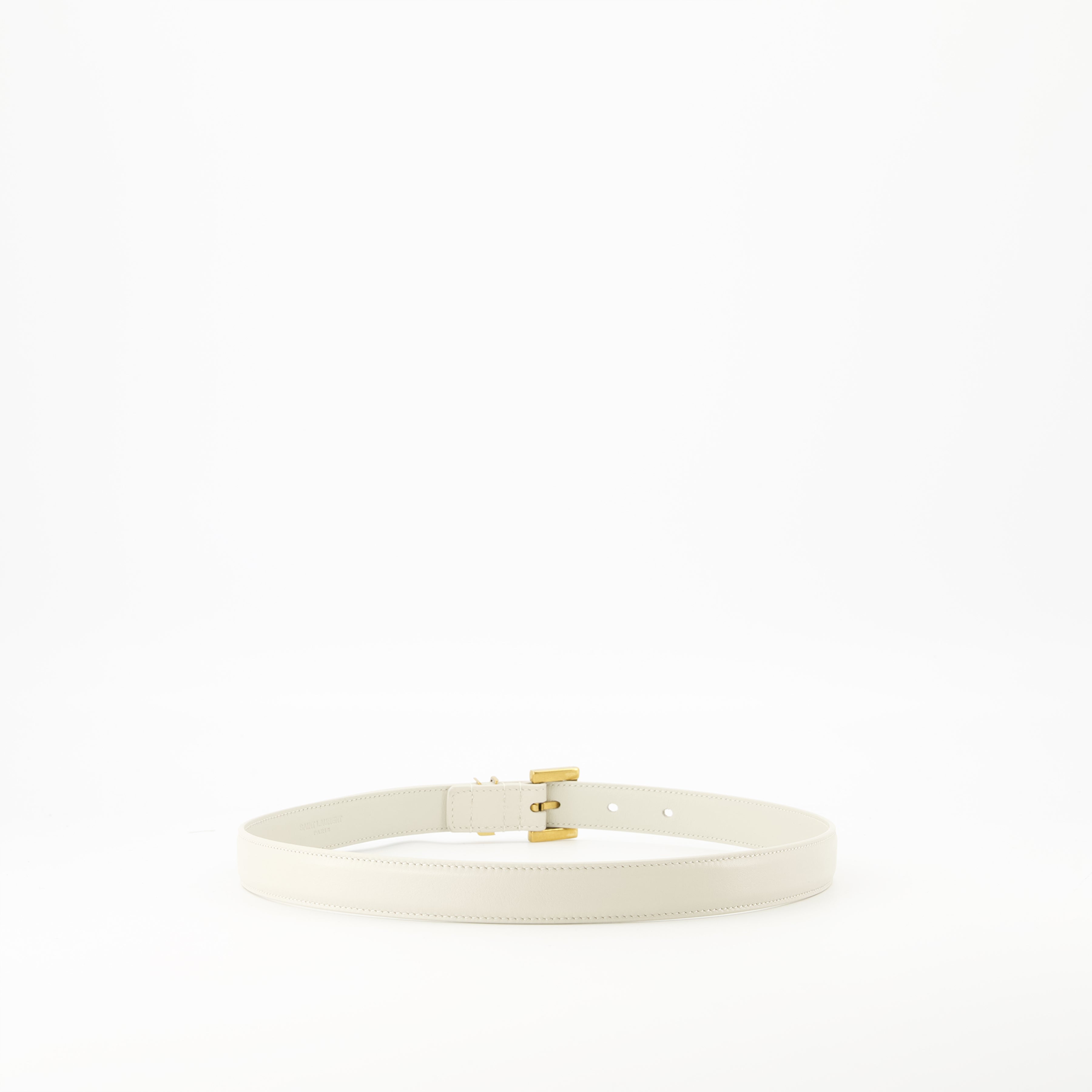 Belts Cassandre Fine Belt Saint Laurent White Femme