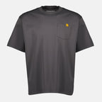 Camisetas Camiseta de Jersey de Algodón Sacai Gris Hombres