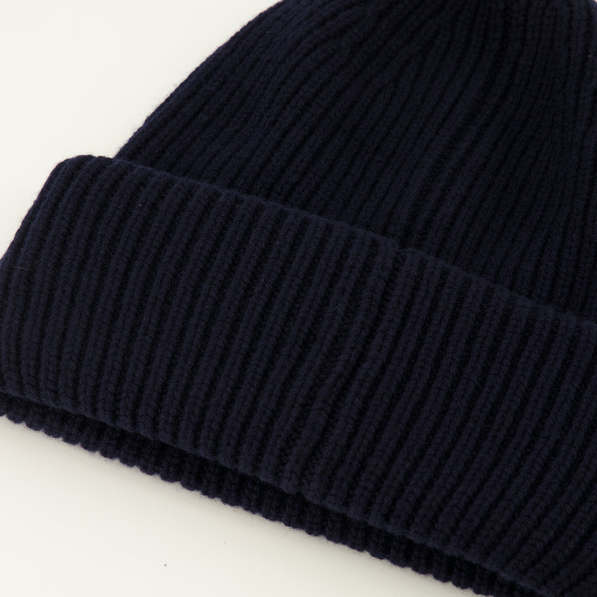 Chapeaux, casquettes et bonnets ネイビーブルーウールとカシミアのニット帽 Moncler Bleu foncé Homme