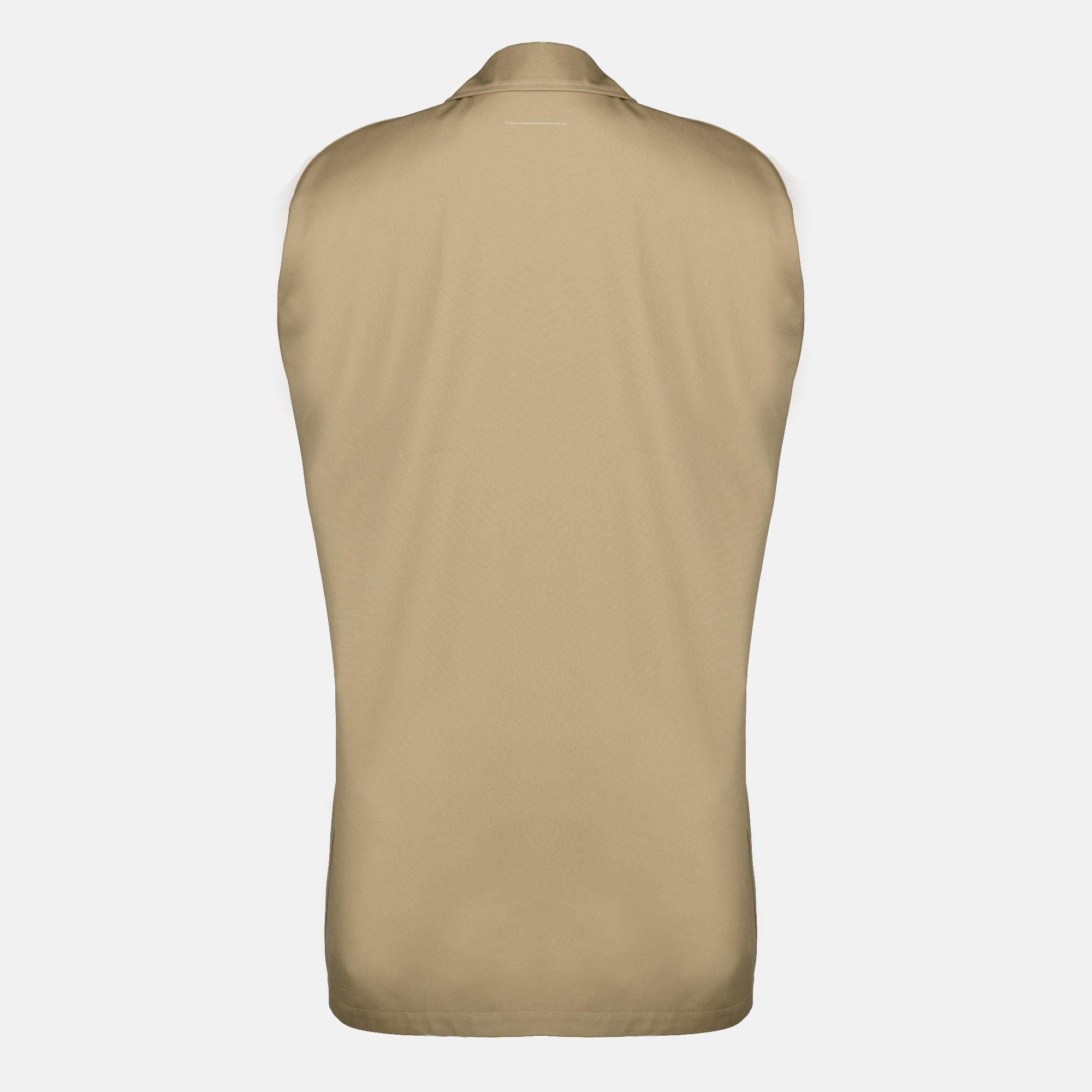 Vestes Beige Cotton Water-Repellent Cape Coat Mm6 Beige Femme