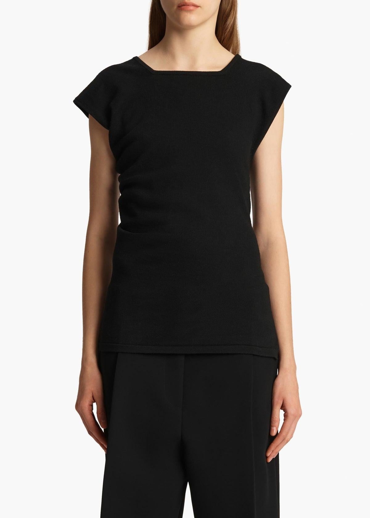 Tops Top drapé Josif Khaite Noir Femme