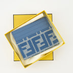 Pequeños artículos de cuero Porte-cartes Baguette Fendi Azul Femme
