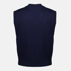 Image de l'article Pull sans manches AMI de coeur bleu marine de la marque Ami PARIS pour Unisex - Saison Printemps-Été 2026 - Vue de Dos