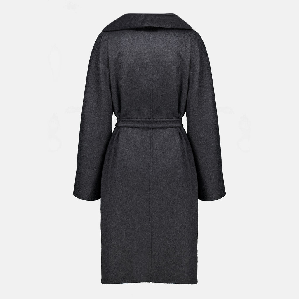 Manteaux Abrigo de Cachemira Gris Max Mara Gris Femme