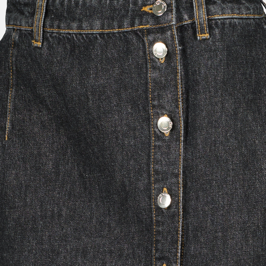 Jupes Mini jupe en denim bleu fonxé Iro Bleu foncé Femme