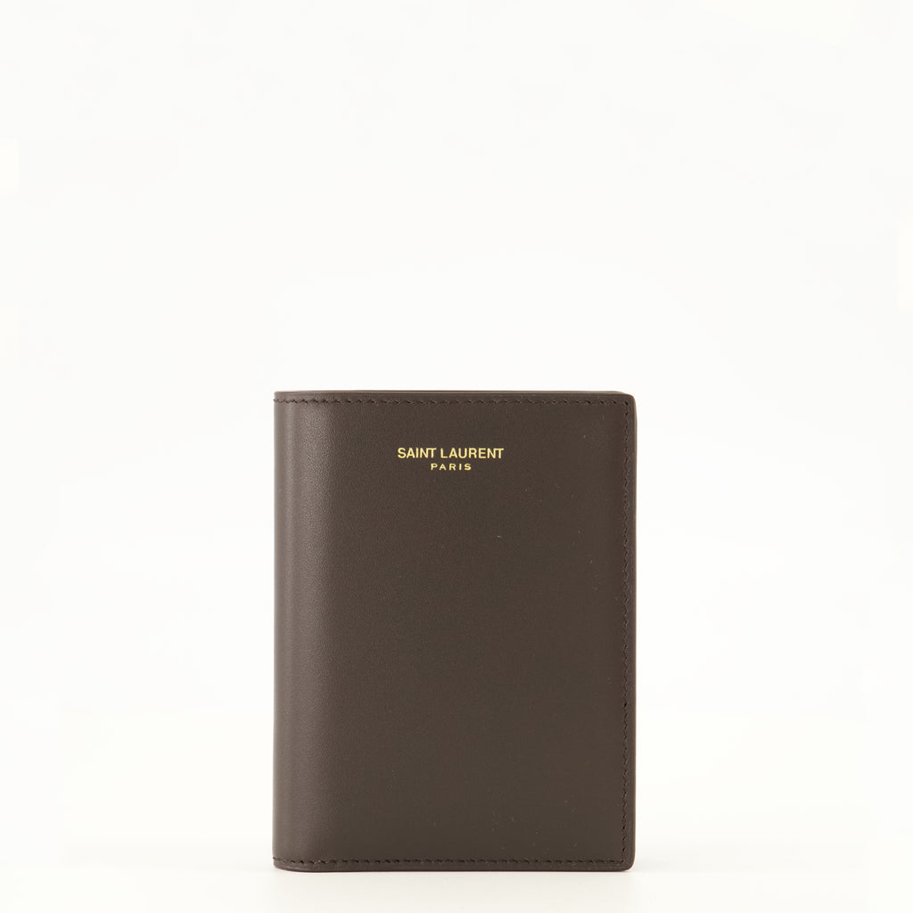Petite maroquinerie Portefeuille Saint Laurent Paris en cuir marron Saint Laurent Marron Homme