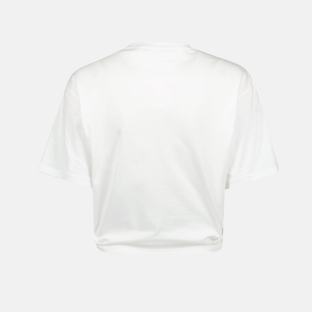Camisetas Camiseta con Alfiler de Seguridad Versace Blanco Femme