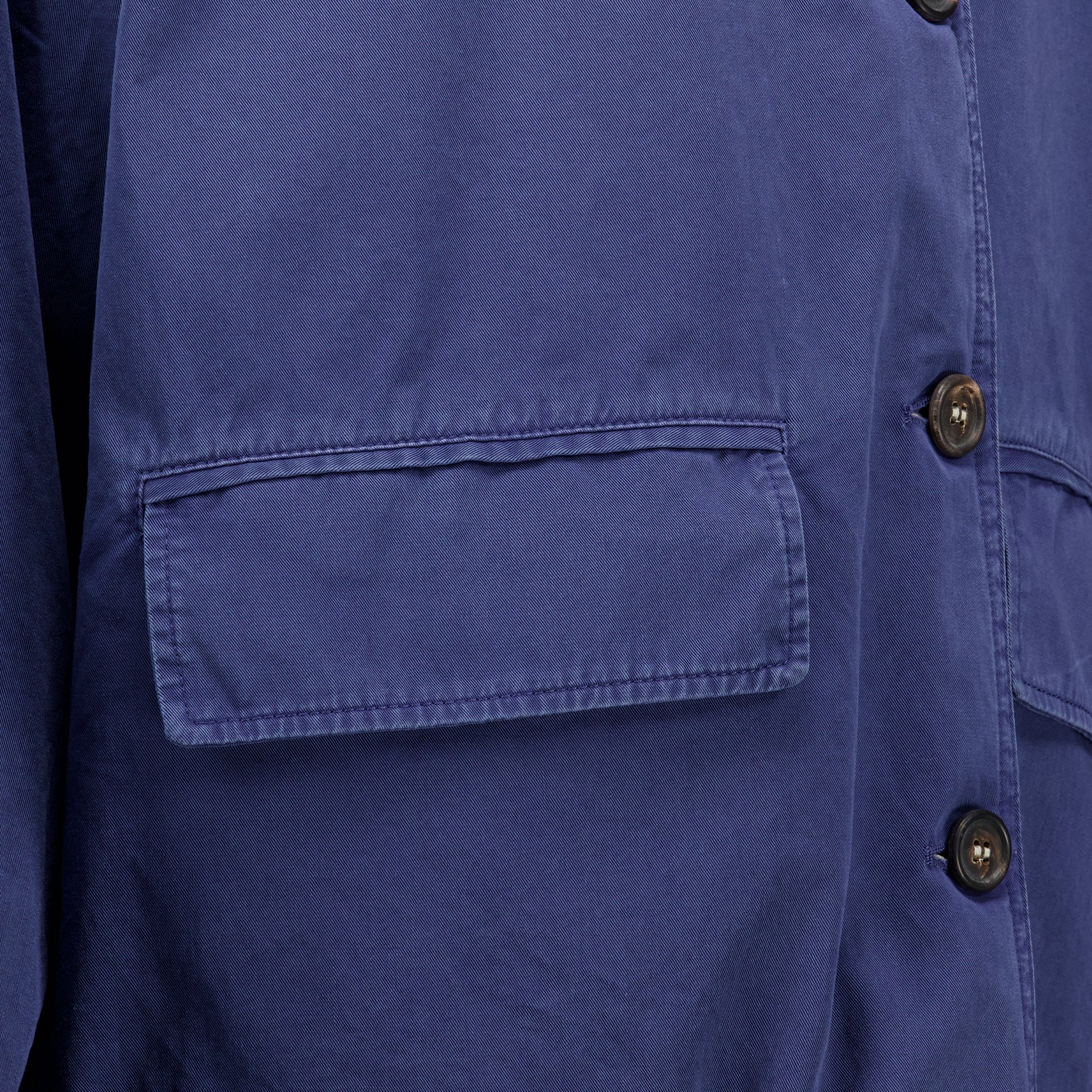 Vestes Blouson en sergé vieilli bleu marine Miu Miu Bleu foncé Femme