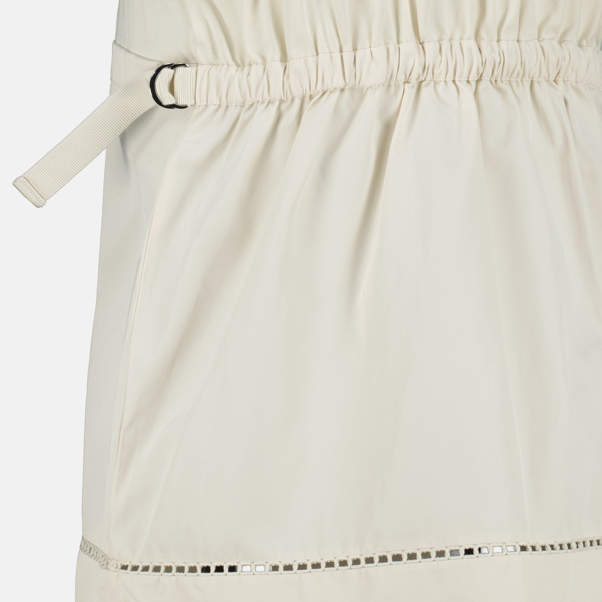 Image de l'article Robe en coton beige de la marque Moncler pour Femme - Saison Printemps-Été 2026 - Vue détaillée_1