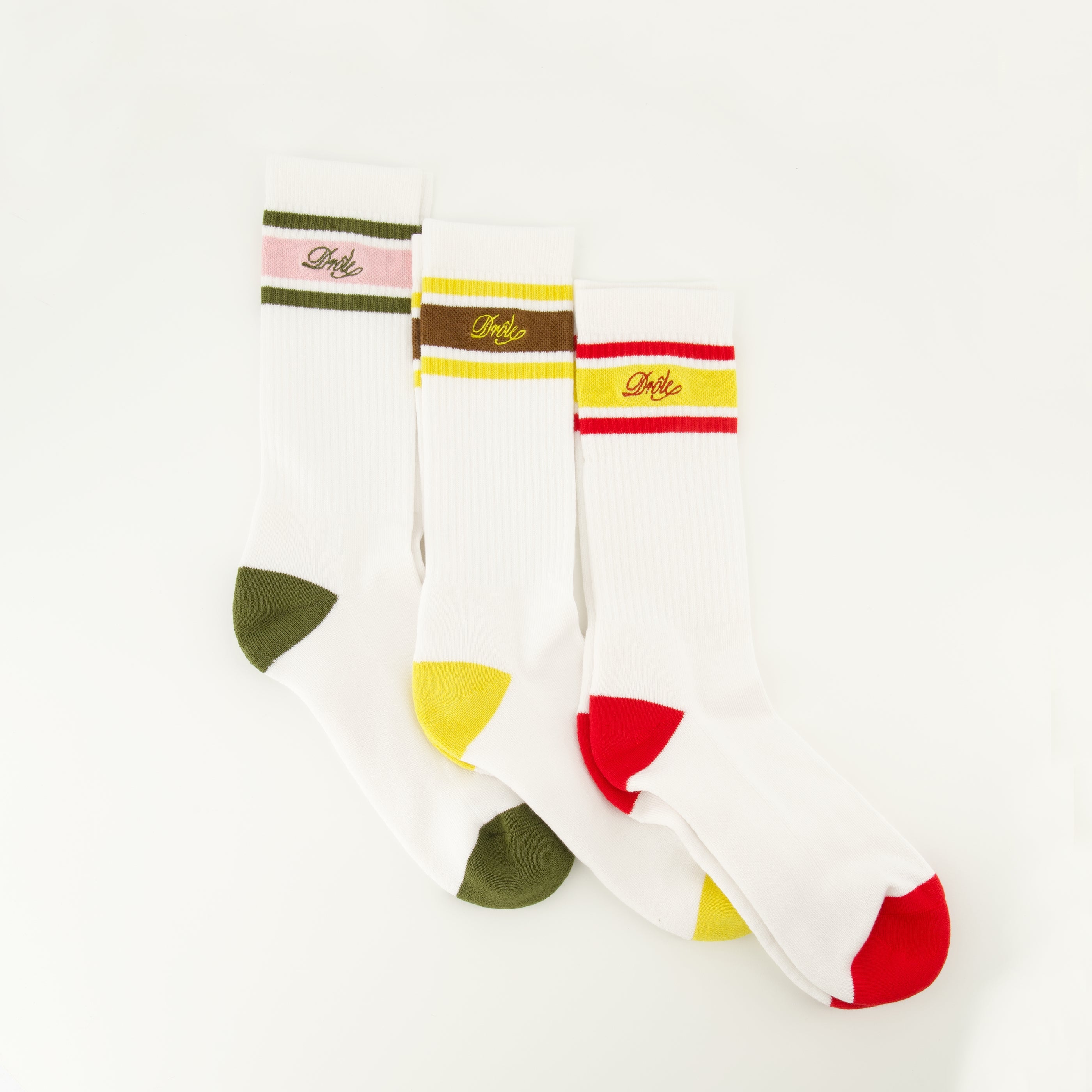 Bild des Artikels Set aus 3 lustigen Baumwollsocken der Marke Drole De Monsieur für Männer - Frühjahr-Sommer 2026 - Vorderansicht